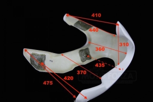 Polokapotáž Ducati Paul smart - rozměry