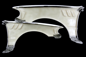 Přední blatníky Levý+ pravý - rozšířený CRX ED9, Civic CG4 - GFK sklolaminát v bílém gelcoatu