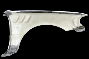Přední blatníky Levý+ pravý - rozšířený CRX ED9, Civic CG4 - GFK sklolaminát v bílém gelcoatu