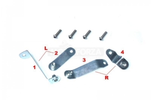 Kawasaki Z1000 07 - mounting kit for bellypan for dimensions of mounting point Right side 150mm,Left side 155mm - check images 4,5