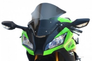 Kawasaki ZX10R 2011-2015   Plexi - Racing (dvojbublina) - ukázka lehce kouřové