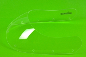 Plexisklo v2 LOW PROFILE - pro polokapotáž UNI 350-1000cc / BMW R80,90,100 - ořezané -  čiré