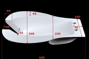 Nádrž MV Agusta 500-750cc Monza cap, Motoforza rozměry