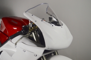 Ducati 748-916 996 998 Plexi - Racing (dvojbublina) - ukázka čiré - na moto Ducati 998
